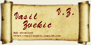 Vasil Zvekić vizit kartica